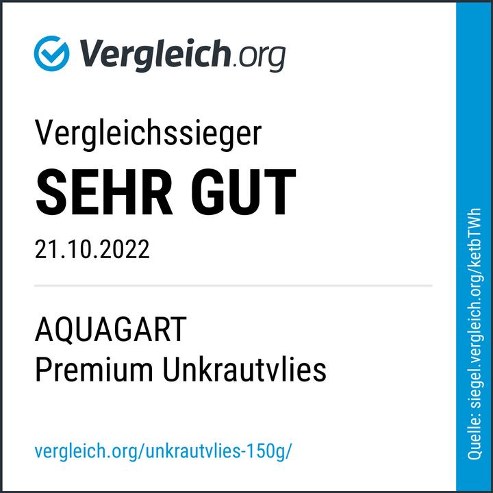 Produktbild Aquagart 150m² Gartenvlies Unkrautvlies Vlies 150g 1,5m breit PES