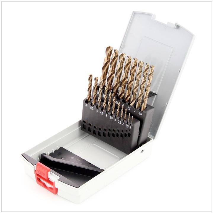 Immagine prodotto Bosch Professional Zubehör Set di punte elicoidali PRO in acciaio inox HSS-Co, 19 pezzi. (7,5 mm, 8 mm, 8,5 mm, 9 mm, 9,5 mm, 10 mm, 4,5 mm, 5 mm, 5,5 mm, 6 mm, 6,5 mm, 7 mm, 1,5 mm, 2 mm, 2,5 mm, 3 mm, 3,5 mm, 4 mm, 1 mm)