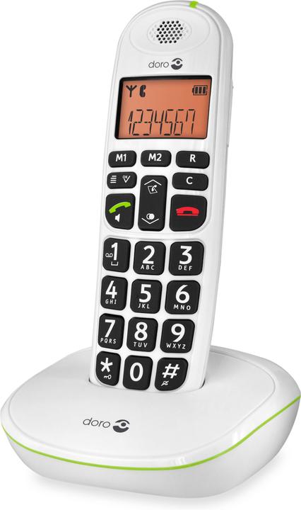Actual product image Doro PhoneEasy 100w, Analog/DECT telephone, Wireless handset, Speakerphone, 20 entries, Caller ID, W