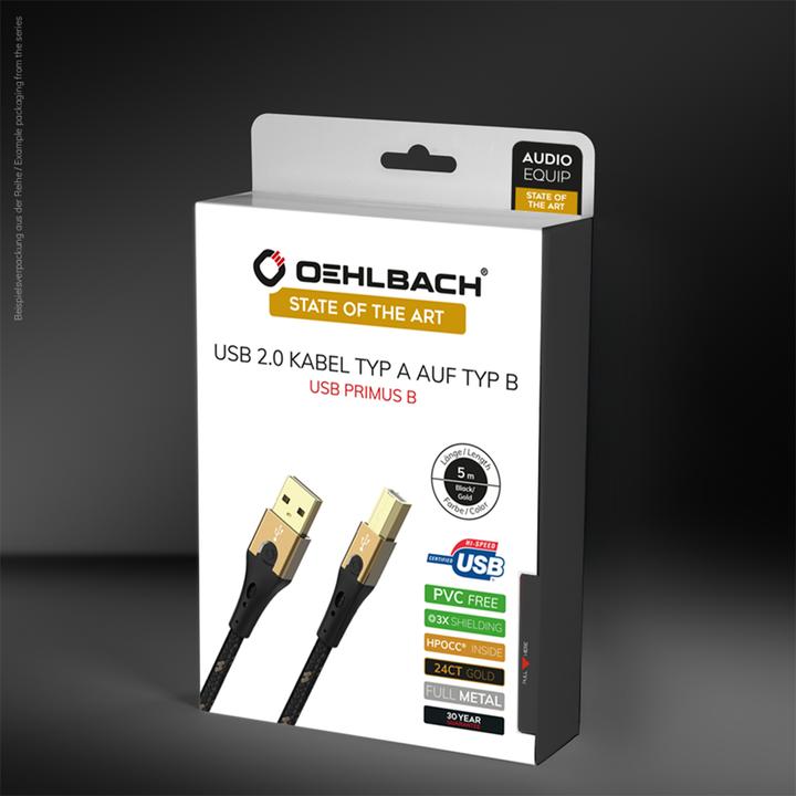 Immagine prodotto Oehlbach Cavo USB Primus 2.0 Tipo A B 10m (10 m, USB 2.0)
