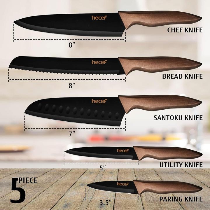 Immagine prodotto Hecef Set di coltelli da cucina (20 cm)