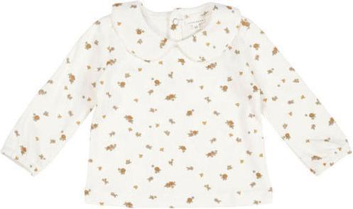 Actual product image Little Dutch T Shirt Long Sleeve with Round Collar White Blossom (74)