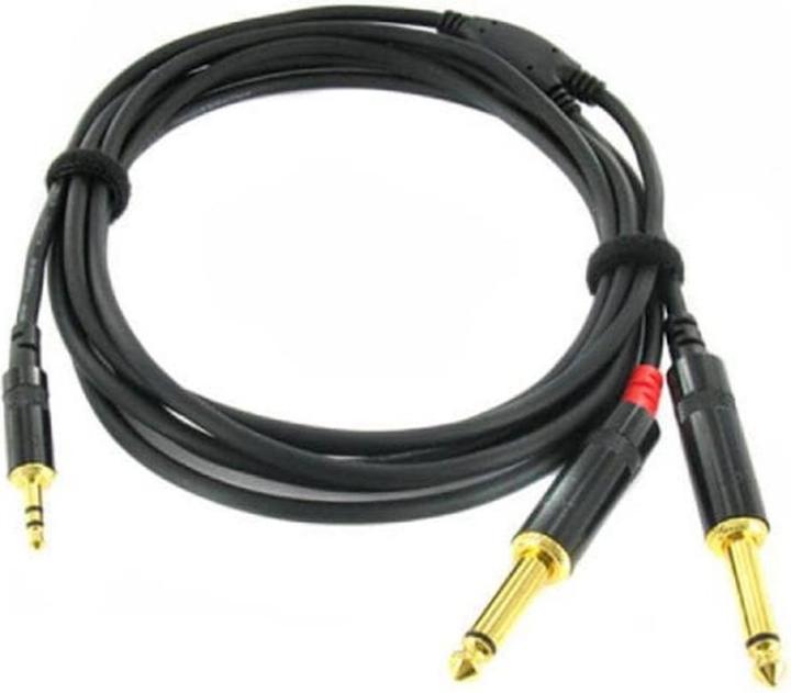 Image du produit Cordial Prise jack 3,5 mm à 2x prise jack 6,35 mm (0.90 m, jack 6.3mm, Jack 3,5 mm (AUX))