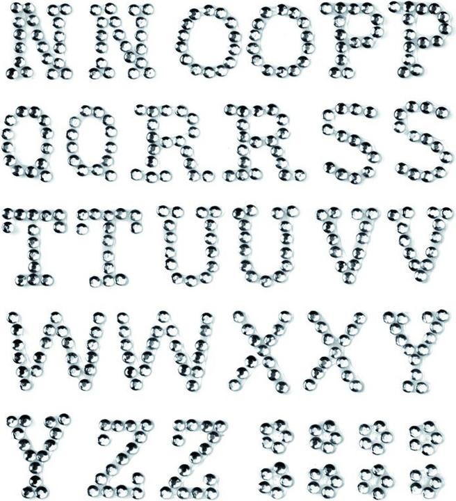 Image du produit Glorex Lettres 13mm N-Z cristal autocollant (2pcs de chaque)