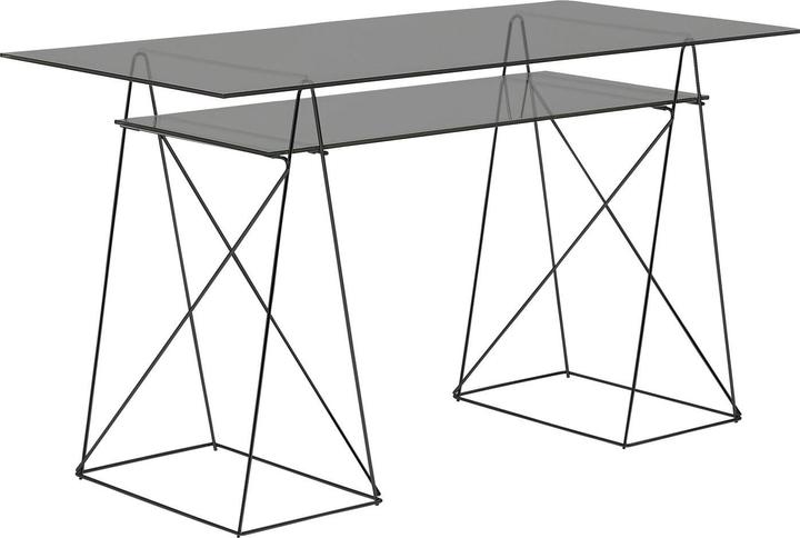 Actual product image Kare Design Table Polar Black 8mm tempered glass 135x65cm