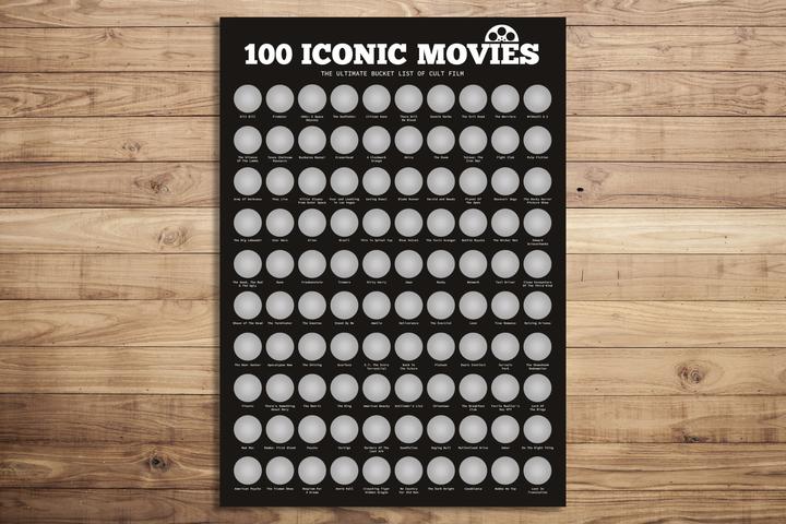 Produktbild Out of the blue 100 legendäre Filme Scratch off Poster zum Rubbeln