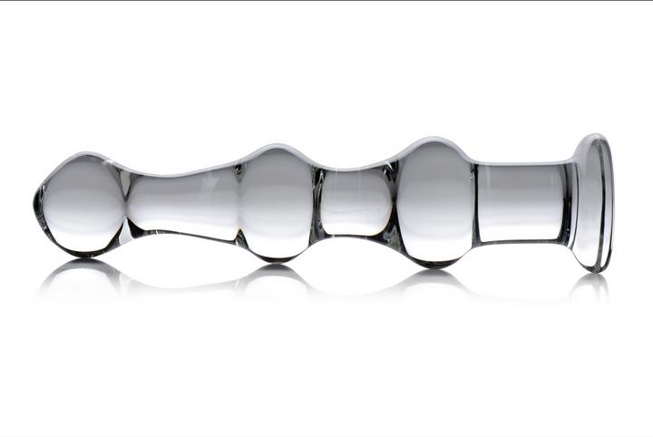 Actual product image Master Series Mammoth 3 Bumps Glass Dildo