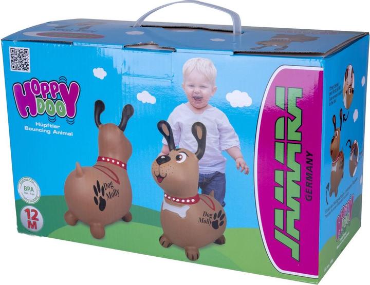 Produktbild Braun Hüpftier Dog Molly mit Pumpe