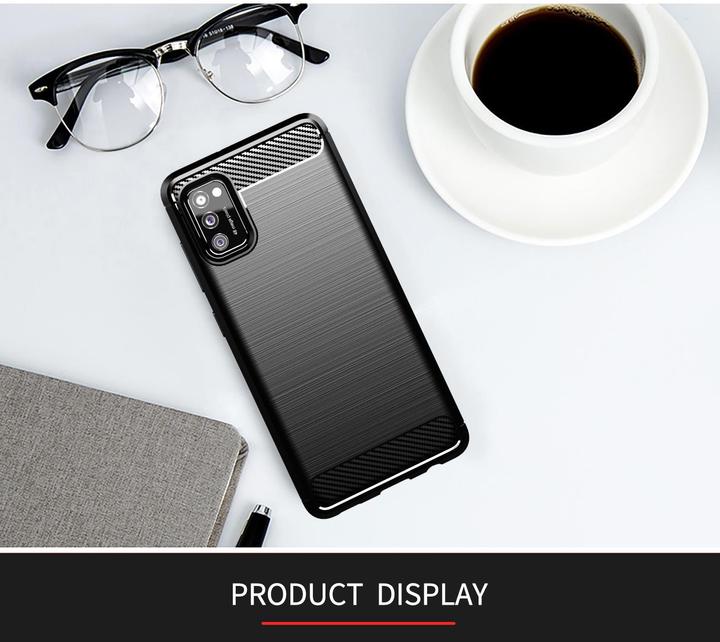 Produktbild Cadorabo TPU Ultra Slim carbon edelstahl Kombi Cover (Samsung Galaxy A41)