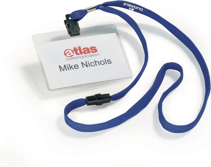 Actual product image Durable Name tag with textile strap