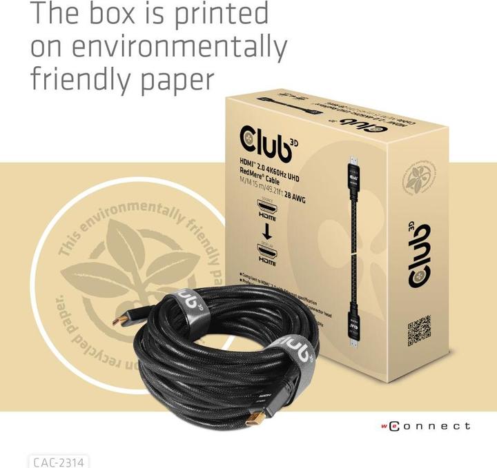 Produktbild Club 3D HDMI (Typ A) — HDMI (Typ A) (15 m, HDMI)