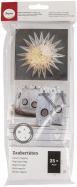 Rayher Sac de pliage de papier m. Asterisk, argent, 25 pi (Papier cadeau, 25 x)