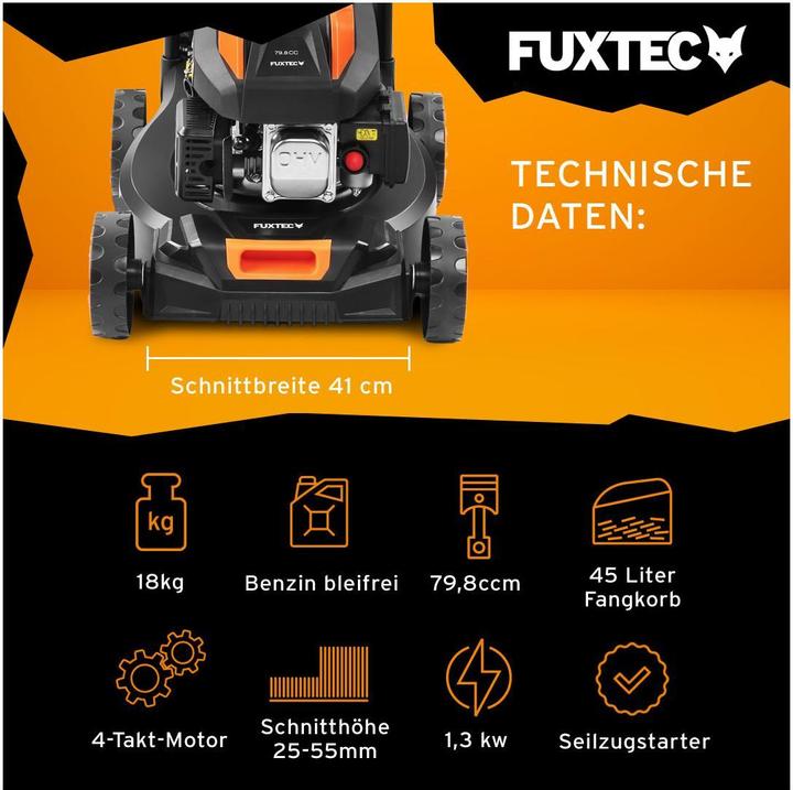 Actual product image Fuxtec Petrol Lawn Mower FX-RM4180 (Petrol)