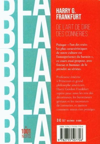 Produktbild Fayard De l'art de dire des conneries (On bullshit) (Französisch, Frankfurt Harry G., 2020)