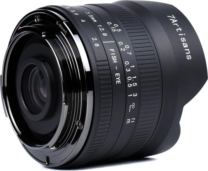 Actual product image 7artisans Fixed Focal Length 7.5mm F/2.8 Fisheye Mark II - Canon RF (Canon RF, APS-C / DX)