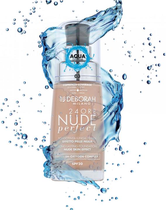 Produktbild Deborah Milano 24Ore Nude Perfect Foundation No 3 (Sand)