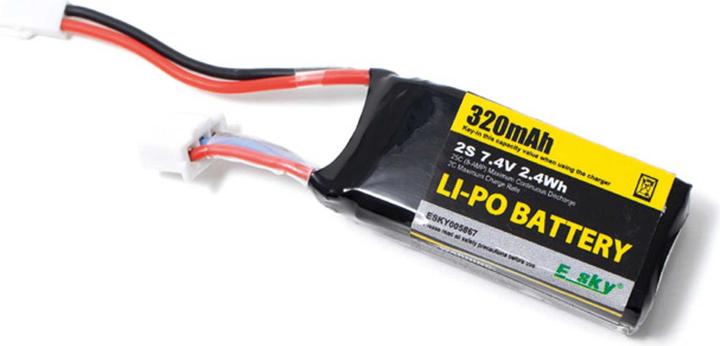 Actual product image E-Sky Drive battery 2S LiPo 7.4V 320mAh 25C (7.40 V, 320 mAh)