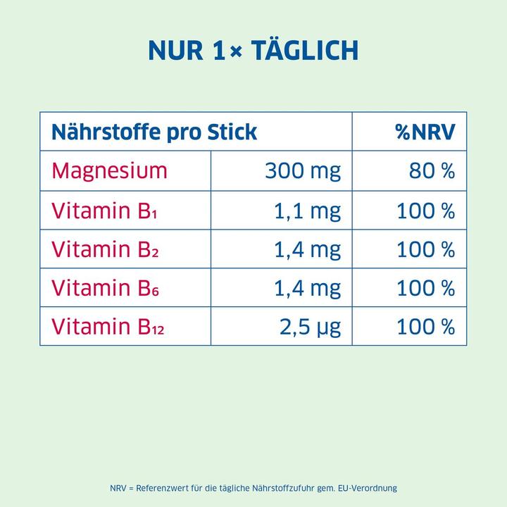 Nutritional values and ingredients magnesium diasporal Pro M+N Direct Sticks 30 pcs. (30 Piece, Granulate, 90 g)