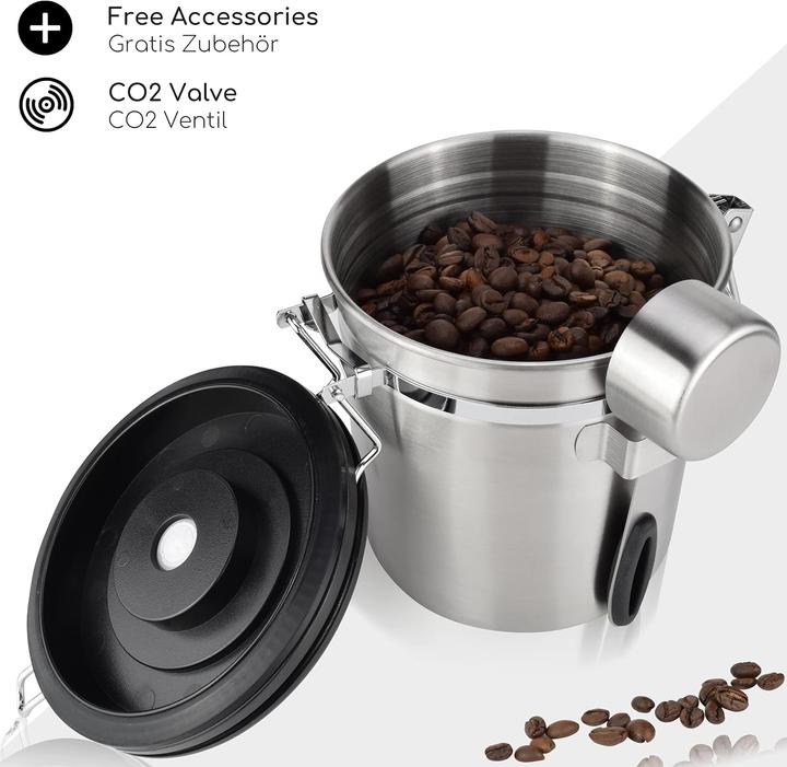 Immagine prodotto Milu Lattina in acciaio inox con protezione del gusto 500g, argento (1.40 l)