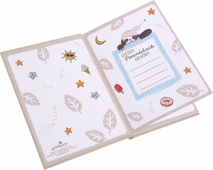 Actual product image Goldbuch Friends book Happylife Sloth (A5, Lined, Hardcover)