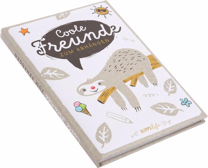 Actual product image Goldbuch Friends book Happylife Sloth (A5, Lined, Hardcover)