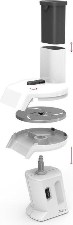 Actual product image Tromco Electric disc grater Z1 with disc 1, 2, 3, 4
