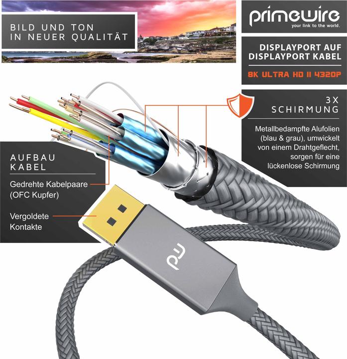 Actual product image Primewire DisplayPort – DisplayPort (3 m, DisplayPort)