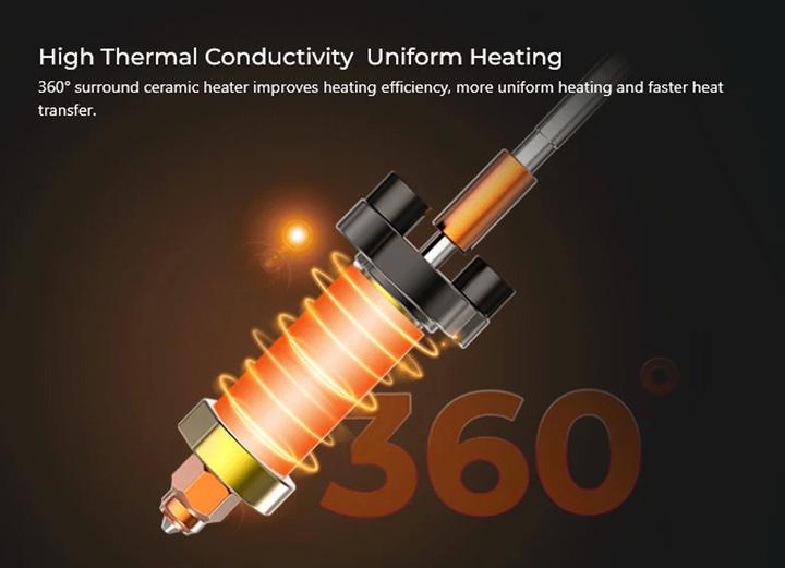 Actual product image Creality K2 Plus Keramic Hotend Kit (Blast pipe)