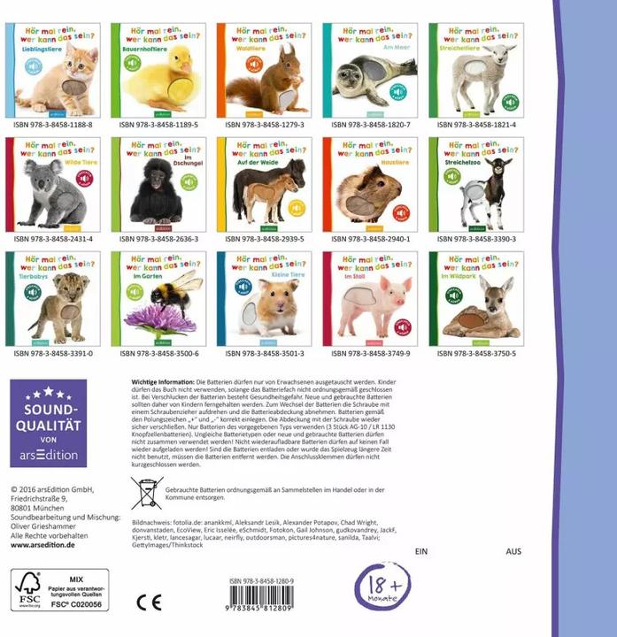 Immagine prodotto Hör mal rein, wer kann das sein? - Zootiere (Tedesco, 2016)