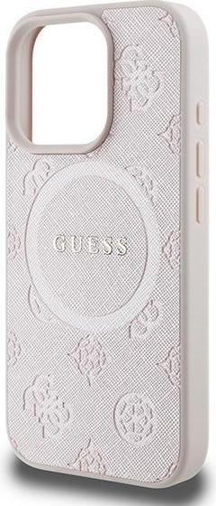 Immagine prodotto Guess GUHMP16LPSAPSMEP iPhone 16 Pro różowy/rosa HC MagSafe Safiano Peony Classic Logo (Apple iPhone 16 Pro)