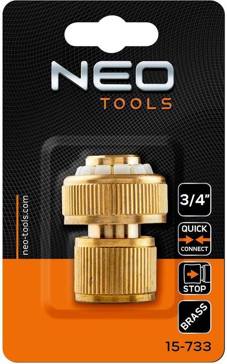 Actual product image Neo STOP nipple (3/4" STOP nipple, brass) (Hose connector, 101.60 mm)