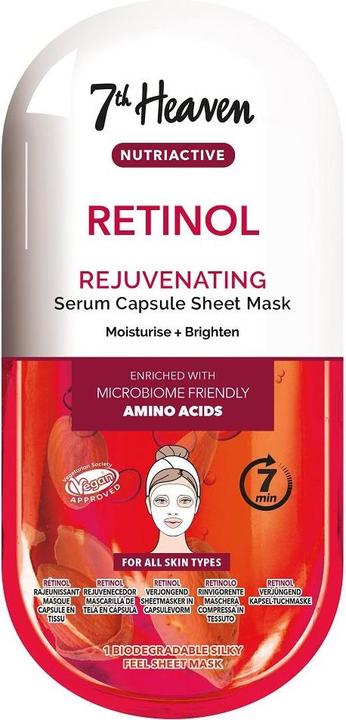 Image du produit 7th Heaven Retinol Nutriactive Rejuvenating Sheet Mask Enriched with Amino Acids to Moisturize and B (10 ml)