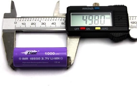 Image du produit Efest Batterie Purple IMR18500 non protégée (18500, 1000 mAh)