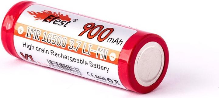 Immagine prodotto Efest Batteria IMR 16500 più polo piatto (1 pz., 16500, 900 mAh)