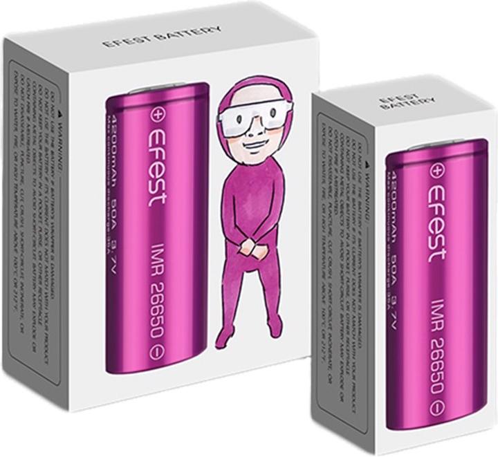 Image du produit Efest Batterie rechargeable Purple IMR26650 (High Drain) (1 pcs, 26650, 4200 mAh)