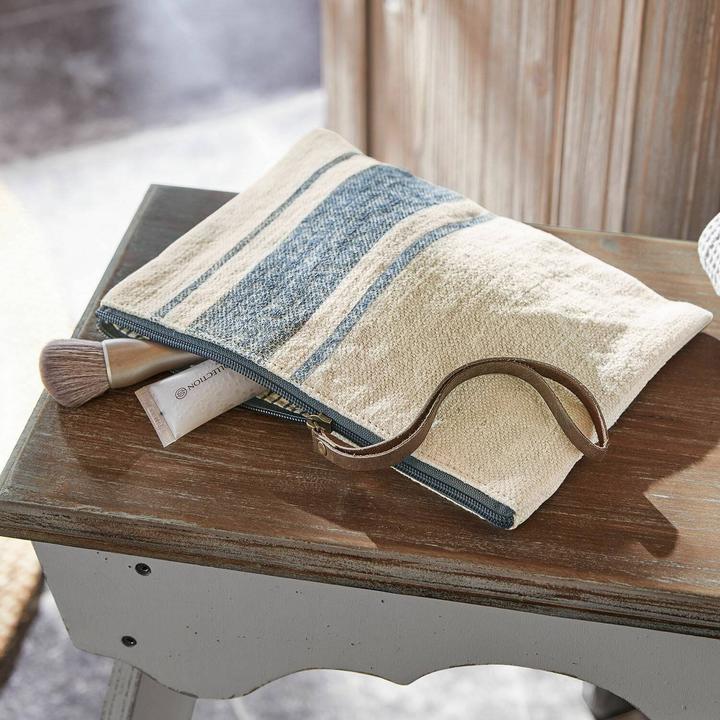 Image du produit Loberon Trousse de toilette Ligré blanc/bleu