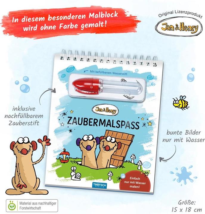 Produktbild Jan & Henry Zaubermalspass mit Wasserstift