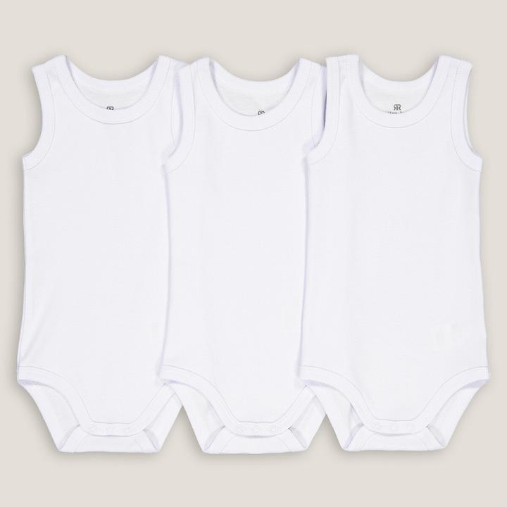 Actual product image La Redoute Collections Organic cotton 3-pack bodysuits (74)