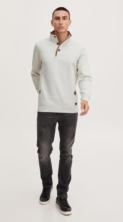 Actual product image Blend Achlias Men's Sweatshirt Sweat Shirt Jumper With High-Neck Buttons And Pockets (M)