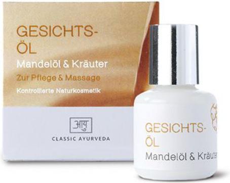 Immagine prodotto Classic Ayurveda Olio per il viso Olio di mandorle ed erbe (15 ml, Olio viso)