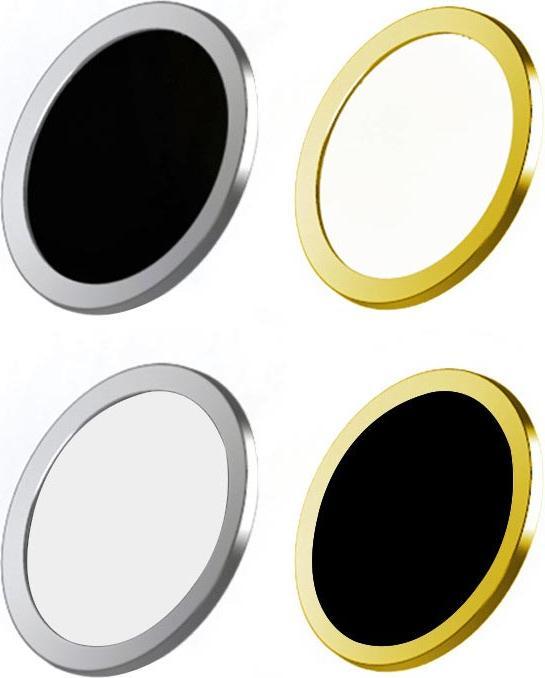 Immagine prodotto Hermex Apple iPad Mini 4 pulsante di protezione pulsante Home Touch ID argento nero (1 Pezzo/i, IPad Mini 4, iPhone SE, iPad Air 2, iPhone 5S)