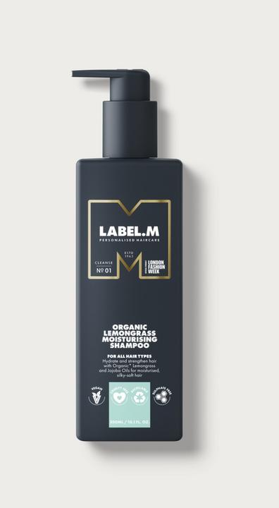 Produktbild Label.M Organic Lemongrass Moisturising Shampoo 300 ml (300 ml, Flüssiges Shampoo)