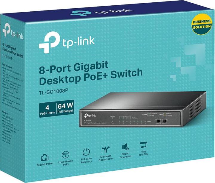 Image du produit TP-Link Tl-Sg1008p (8 Ports)