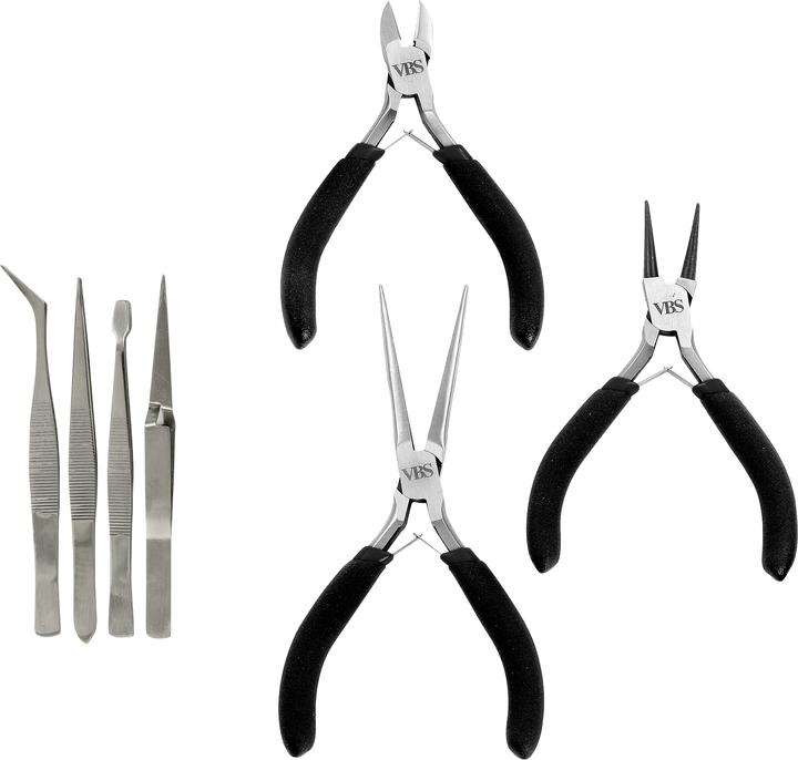 Produktbild VBS Zangen- und Pinzettenset, Schmuckreparatur, Kettenzange für DIY Handwerk Schmuckherstellung,...