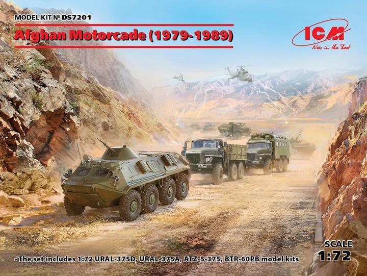 Image du produit ICM Motorcade afghane (1979-1989)(URAL-375D, URAL-375A,ATZ-5-375,BTR60PB