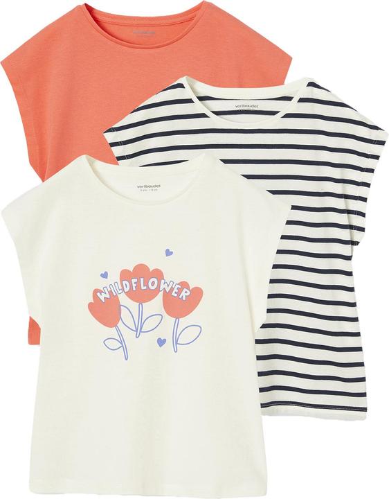Vertbaudet 3er-Pack Mädchen T-Shirts BASIC