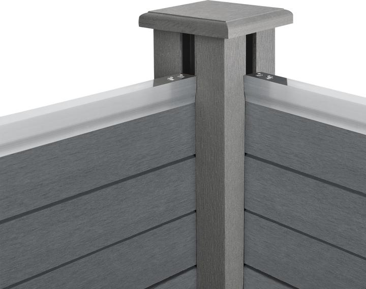 Image du produit neu.holz Clôture de jardin WPC 165x162 cm avec poteaux Protection visuelle Protection contre le vent