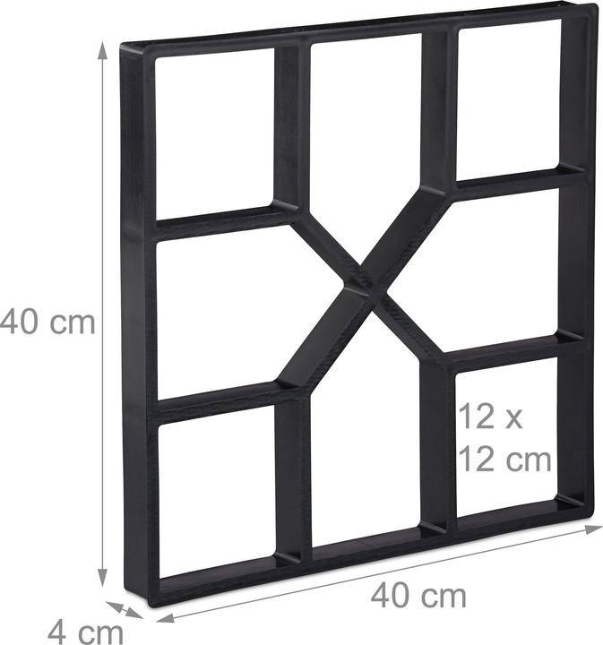 Image du produit Relaxdays Moule à béton (40 x 40 x 4 cm)