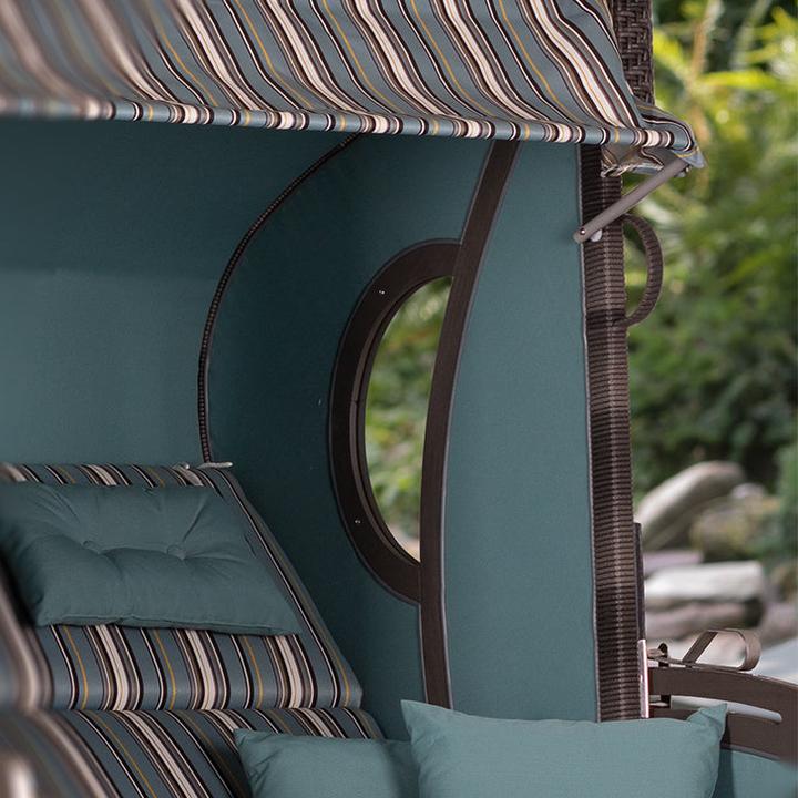 Image du produit DeVries Fauteuil-cabine de plage Amrum XL Pin - Édition spéciale - PE stone grey Des. 444