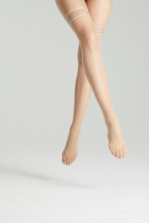 Actual product image Fogal All Nude stay up stockings, colour 1400 skin, size 44-46 (10 DEN, 44 - 46)